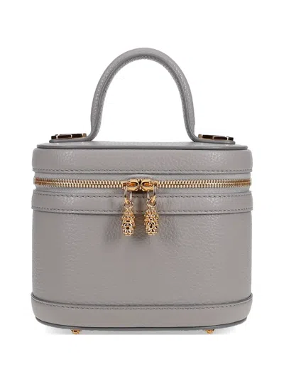 Tyler Ellis Small Victoria Leather Tote Bag In Gray