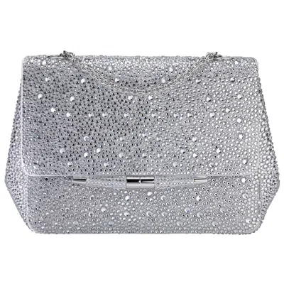 Pre-owned Tyler Ellis Tiffany Classica Handbag Petite In Silver Crystal & Silver Hardware