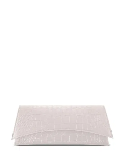 Tyler Ellis Veronica Croc-effect Clutch Bag In White