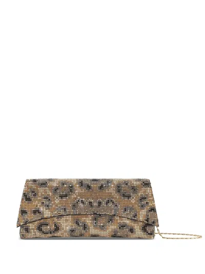 Tyler Ellis Veronica Crystal-embellished Clutch Bag In Gold