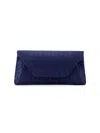 TYLER ELLIS WOMEN'S ELOISE CLUTCH STAMPED SATIN SMALL WITH SILVER HARDWARE