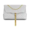 Tyler Ellis Women's Tiffany Classica Medium Shoulder Bag In Koala Grey In White