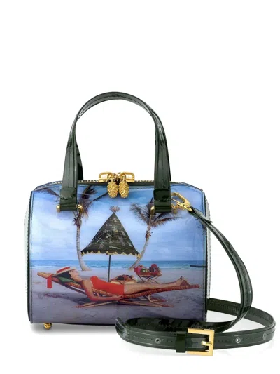 Tyler Ellis X Slim Aarons Small Marilyn Printed Tote Bag In Green