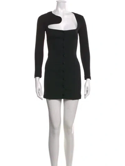 Pre-owned Tyler Mcgillivary Asymmetrical Mini Dress In Black