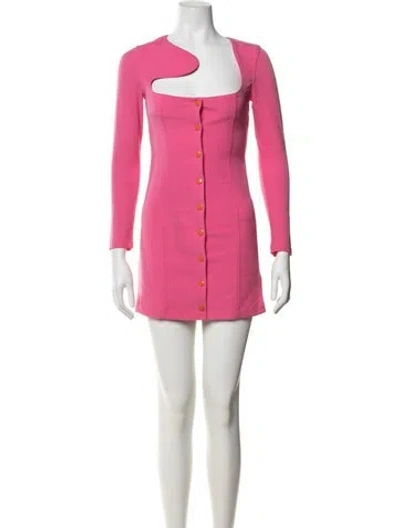 Pre-owned Tyler Mcgillivary Asymmetrical Mini Dress In Pink