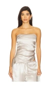 Tyler Mcgillivary Estelle Tube Top In Silver