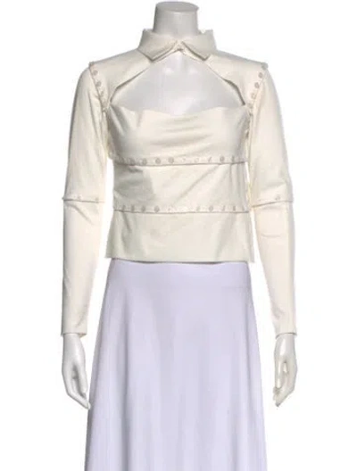 Pre-owned Tyler Mcgillivary Long Sleeve Top In Neutral