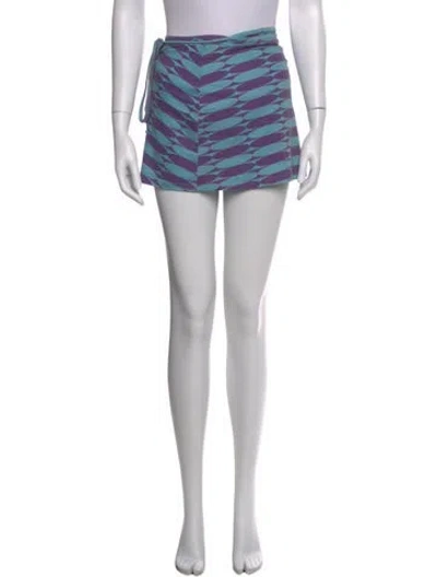 Pre-owned Tyler Mcgillivary Printed Mini Skirt In Purple