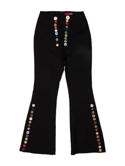 Pre-owned Tyler Mcgillivary Printed Wide Leg Pants In Black