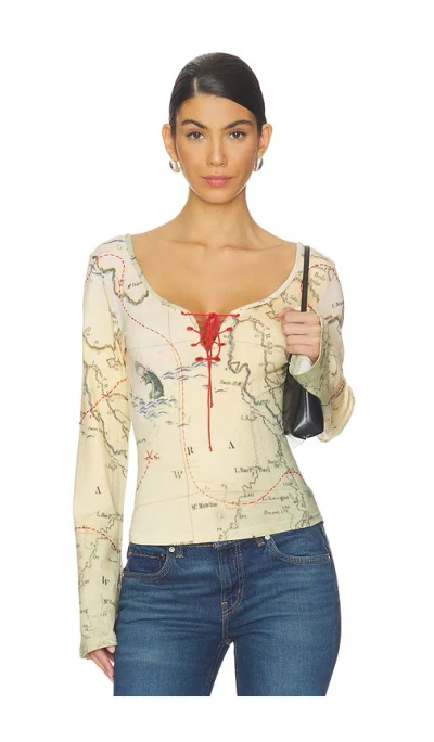 Tyler Mcgillivary Saylor Long Sleeve Top In Multi