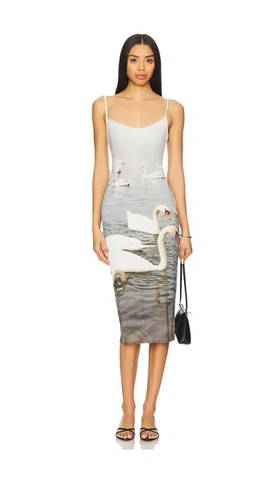 Tyler Mcgillivary Swan Dress In Ivory