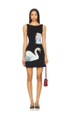 Tyler Mcgillivary Swan Mini Dress In Black