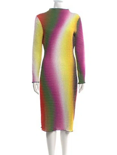 Pre-owned Tyler Mcgillivary Tie-dye Print Knee-length Dress In Pink
