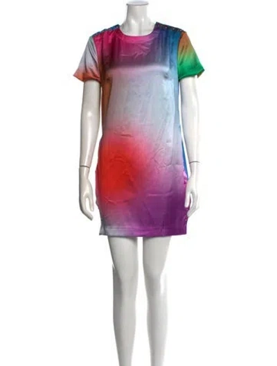 Pre-owned Tyler Mcgillivary Tie-dye Print Mini Dress In Multicolor