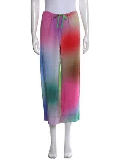 Pre-owned Tyler Mcgillivary Tie-dye Print Wide Leg Pants W/ Tags In Pink