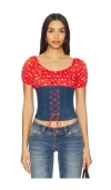 Tyler Mcgillivary Uma Top In Cartoon Ditsy Floral