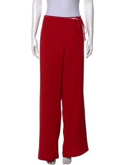 Pre-owned Tyler Mcgillivary Wide Leg Pants In Red