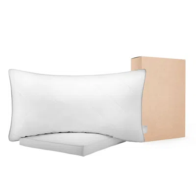 Tyno Bed Pillows For Sleeping, Set Of 2, Queen Size Luxury Quality Hotel Pillows With Original Down Alter In White
