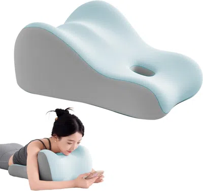Tyno Intimacy Support Wedge Pillow For Couples, Memory Foam Positioning Cushion For Back, Neck & Waist Pa In Blue