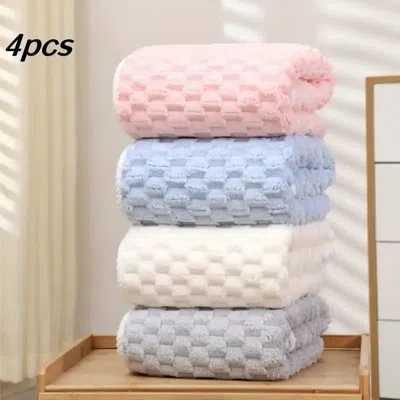 Tyno Luxury Microfiber Bath Towels 4-pack Ultra Lightweight & Hypoallergenic For Spa, Gym, Travel Super S In Multi