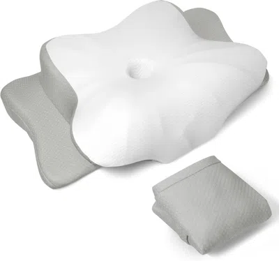 Tyno Pillowcase For Cervical Pillow, Pillow Case Only, Pillowcase For Butterfly Shape Cervical Memory Foa In Gray