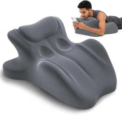 Tyno Wedge Pillow,ergonomic Memory Foam, Contoured Support Pillows, 27° Angled Support For Waist And Neck In Gray