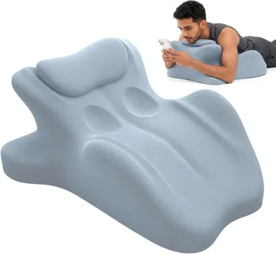 Tyno Wedge Pillow,ergonomic Memory Foam, Contoured Support Pillows, 27° Angled Support For Waist And Neck In Blue
