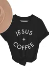 Type A Tees Women's Jesus + Coffee Tee In Black In Black