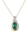 Type Jewelry 14k Yellow Gold Lava Emerald Pendant
