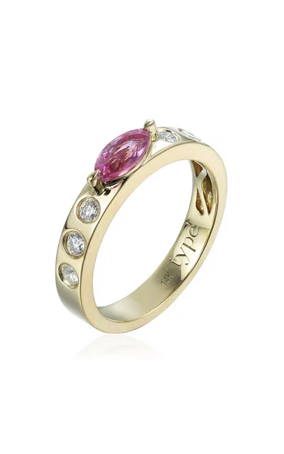 Type Jewelry 14k Yellow Gold Leggo Birthstones Pink Sapphire Ring