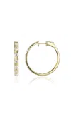 Type Jewelry 14k Yellow Gold Leggo Diamond Hoops