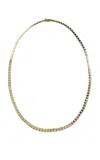 Type Jewelry 14k Yellow Gold Leggo Double Diamond Tennis Necklace