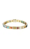 Type Jewelry 14k Yellow Gold Leggo Multi Stones Bracelet