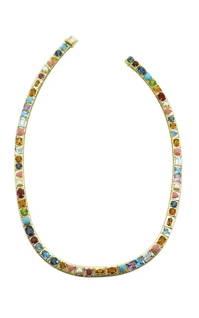 Type Jewelry 14k Yellow Gold Leggo Multi Stones Necklace