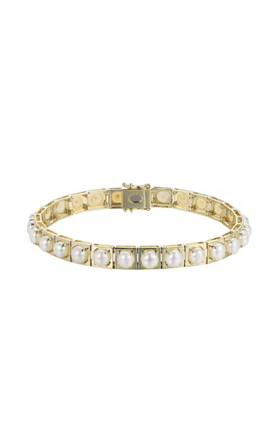 Type Jewelry 14k Yellow Gold Leggo Pearl Bracelet