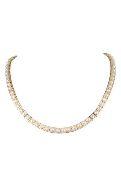 Type Jewelry Leggo Cultured Pearl Necklace In Gold