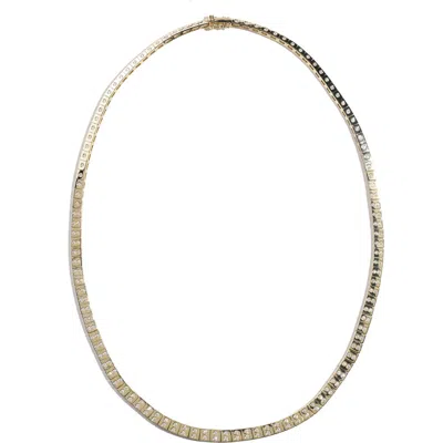 Type Jewelry Leggo Double Diamond Tennis Necklace In Gold