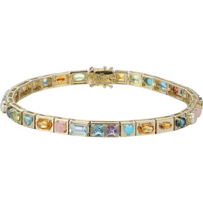 Type Jewelry Leggo Mini Multistone Bracelet In Gold