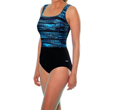 Tyr Controlfit Scoop Neck One Piece In  Byron Bay In Blue