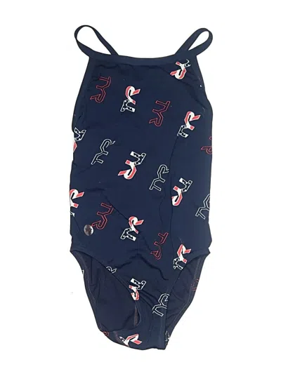 Pre-owned Tyr One Piece Swimsuit In Blue