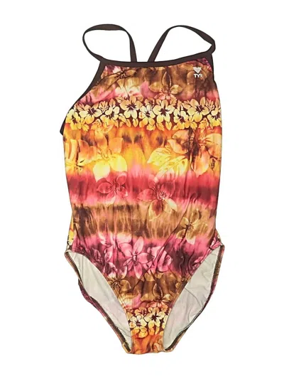 Pre-owned Tyr One Piece Swimsuit In Brown