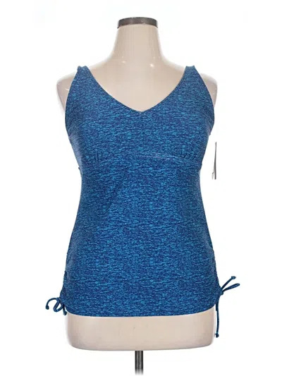 Pre-owned Tyr Sleeveless Top Blue Halter Neckline Tops