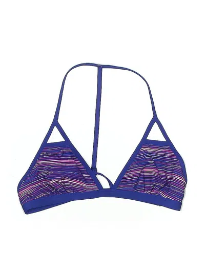 Pre-owned Tyr Swimsuit Top Purple Print Pattern Swimwear