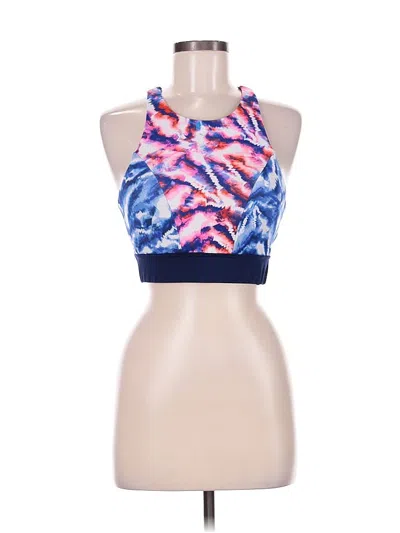 Pre-owned Tyr Tank Top Blue Halter Neckline Tops