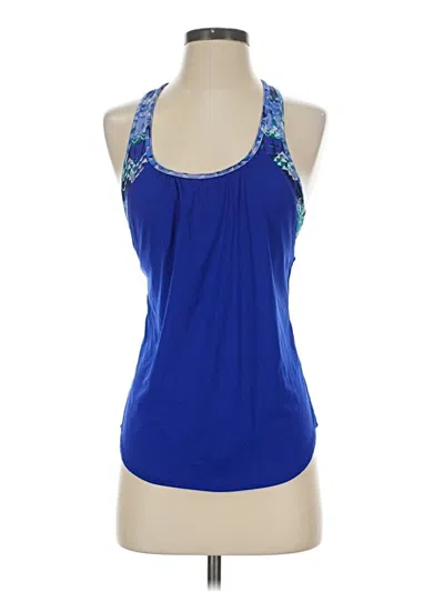 Pre-owned Tyr Tank Top Blue Halter Neckline Tops