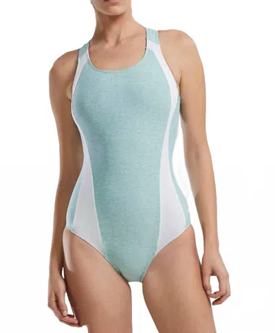 Tyr Women's Durafast Elite Max Splice Controlfit Swimsuit In Turq Gray In Multi