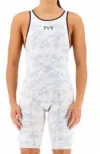 Tyr Venzo Camo Open Back Swimsuit In White In White