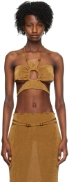Tyrell Ssense Exclusive Brown Tank Top In Henna Brown
