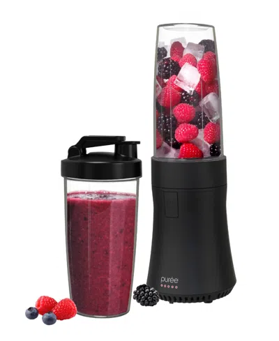 Tzumi Puree 18 Oz. One-touch Mini Blender In Black