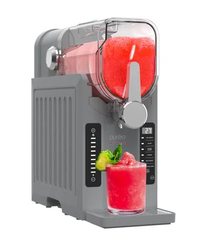 Tzumi Puree 2.6 Liter Slushie And Soft Serve Ice Cream Machine In Gray